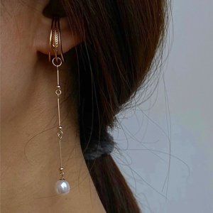 Clip On/Hook On Earrings - Long Pearl